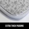imageThe Original GORILLA GRIP Ironing Board Cover and Pad Silicone Coating Thick Scorch Resistant Padding Heavy Duty Iron Covers Standard Boards Hook and Loop Fastener Strap Silver 15x54Gray Floral