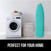 imageThe Original GORILLA GRIP Ironing Board Cover and Pad Silicone Coating Thick Scorch Resistant Padding Heavy Duty Iron Covers Standard Boards Hook and Loop Fastener Strap Silver 15x54Turquoise