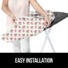 imageThe Original GORILLA GRIP Ironing Board Cover and Pad Silicone Coating Thick Scorch Resistant Padding Heavy Duty Iron Covers Standard Boards Hook and Loop Fastener Strap Silver 15x54Pink Floral