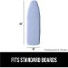 imageThe Original GORILLA GRIP Ironing Board Cover and Pad Silicone Coating Thick Scorch Resistant Padding Heavy Duty Iron Covers Standard Boards Hook and Loop Fastener Strap Silver 15x54Blue