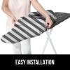 imageThe Original GORILLA GRIP Ironing Board Cover and Pad Silicone Coating Thick Scorch Resistant Padding Heavy Duty Iron Covers Standard Boards Hook and Loop Fastener Strap Silver 15x54Striped WhiteGray