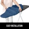 imageThe Original GORILLA GRIP Ironing Board Cover and Pad Silicone Coating Thick Scorch Resistant Padding Heavy Duty Iron Covers Standard Boards Hook and Loop Fastener Strap Silver 15x54Navy