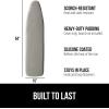 imageThe Original GORILLA GRIP Ironing Board Cover and Pad Silicone Coating Thick Scorch Resistant Padding Heavy Duty Iron Covers Standard Boards Hook and Loop Fastener Strap Silver 15x54Silver