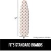 imageThe Original GORILLA GRIP Ironing Board Cover and Pad Silicone Coating Thick Scorch Resistant Padding Heavy Duty Iron Covers Standard Boards Hook and Loop Fastener Strap Silver 15x54Pink Floral