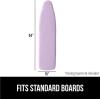 imageThe Original GORILLA GRIP Ironing Board Cover and Pad Silicone Coating Thick Scorch Resistant Padding Heavy Duty Iron Covers Standard Boards Hook and Loop Fastener Strap Silver 15x54Light Purple