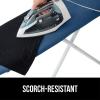 imageThe Original GORILLA GRIP Ironing Board Cover and Pad Silicone Coating Thick Scorch Resistant Padding Heavy Duty Iron Covers Standard Boards Hook and Loop Fastener Strap Silver 15x54Navy