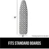 imageThe Original GORILLA GRIP Ironing Board Cover and Pad Silicone Coating Thick Scorch Resistant Padding Heavy Duty Iron Covers Standard Boards Hook and Loop Fastener Strap Silver 15x54Dots