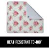 imageThe Original GORILLA GRIP Ironing Board Cover and Pad Silicone Coating Thick Scorch Resistant Padding Heavy Duty Iron Covers Standard Boards Hook and Loop Fastener Strap Silver 15x54Pink Floral