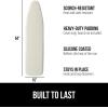 imageThe Original GORILLA GRIP Ironing Board Cover and Pad Silicone Coating Thick Scorch Resistant Padding Heavy Duty Iron Covers Standard Boards Hook and Loop Fastener Strap Silver 15x54Linen