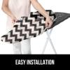 imageThe Original GORILLA GRIP Ironing Board Cover and Pad Silicone Coating Thick Scorch Resistant Padding Heavy Duty Iron Covers Standard Boards Hook and Loop Fastener Strap Silver 15x54Chevron BlackLinen
