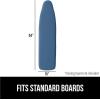 imageThe Original GORILLA GRIP Ironing Board Cover and Pad Silicone Coating Thick Scorch Resistant Padding Heavy Duty Iron Covers Standard Boards Hook and Loop Fastener Strap Silver 15x54Navy