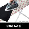 imageThe Original GORILLA GRIP Ironing Board Cover and Pad Silicone Coating Thick Scorch Resistant Padding Heavy Duty Iron Covers Standard Boards Hook and Loop Fastener Strap Silver 15x54Pink Floral