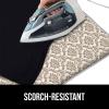 imageThe Original GORILLA GRIP Ironing Board Cover and Pad Silicone Coating Thick Scorch Resistant Padding Heavy Duty Iron Covers Standard Boards Hook and Loop Fastener Strap Silver 15x54Damask