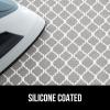 imageThe Original GORILLA GRIP Ironing Board Cover and Pad Silicone Coating Thick Scorch Resistant Padding Heavy Duty Iron Covers Standard Boards Hook and Loop Fastener Strap Silver 15x54Quatrefoil GrayWhite