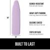 imageThe Original GORILLA GRIP Ironing Board Cover and Pad Silicone Coating Thick Scorch Resistant Padding Heavy Duty Iron Covers Standard Boards Hook and Loop Fastener Strap Silver 15x54Light Purple
