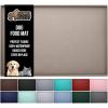 imageGORILLA GRIP 100 Waterproof Raised Edge BPA Free Silicone Pet Feeding Mat Dog Cat Food Mats Contain Spills Protects Floors Placemats for Cats and Dogs Water Bowl Pets Accessories 185x115 GrayBeige