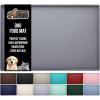 imageGORILLA GRIP 100 Waterproof Raised Edge BPA Free Silicone Pet Feeding Mat Dog Cat Food Mats Contain Spills Protects Floors Placemats for Cats and Dogs Water Bowl Pets Accessories 185x115 GrayGray