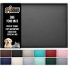 imageGORILLA GRIP 100 Waterproof Raised Edge BPA Free Silicone Pet Feeding Mat Dog Cat Food Mats Contain Spills Protects Floors Placemats for Cats and Dogs Water Bowl Pets Accessories 185x115 GrayCharcoal