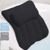 imageGORILLA GRIP Bath Pillow for Tub with Powerful Suction Cups Headrest Bathtub Pillows for Neck and Back Support Machine Washable Bathtub Accessories for Women Relaxing Spa Gift Essentials WhiteBlack