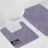 imageGORILLA GRIP Bathroom Rug Sets Soft Chenille 2 Piece Area Rugs Set Toilet Base Mat and 30x20 Carpet Absorbent Microfiber Washable Mats Dry Quickly Home Dcor and Bath Room Accessories GreyLight Purple