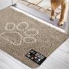 imageGORILLA GRIP Dog Doormat Absorbent Doormats for Muddy Dogs Paws 36x24 Machine Washable Soakstopper Rugs Cleaner Floors US Designed Pet Bed Door Mat Indoor Entrance Pets Rug Paw GrayBeige Ivory