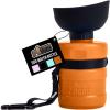 imageGORILLA GRIP Dog Water Bottle Portable Water Bowl Dispenser for Dogs 12 oz Leak Proof Pet Travel Squeeze Bottles Food Grade Silicone to Go Puppy Essentials Hiking Camping Trip Accessories BlackOrange