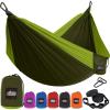 imageGORILLA GRIP Durable Portable Camping Hammock Holds 400lbs with Heavy Duty Tree Straps Comfortable Travel Swing Camp Hammocks Easy to Use and Install Outdoor Essentials Black 9x45 FTDark GreenLight Green