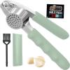 imageGORILLA GRIP Garlic Press and Peel Set Heavy Duty Mincer Tool Easily Mince and Crush Garlics Ginger Nuts Seeds Large Ergonomic Handle Peeler Included for Peeling Cloves Kitchen Gadgets BlackMint