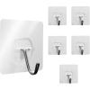 imageGORILLA GRIP Heavy Duty 25lbs Extra Grippy Reusable Wall Hooks for Hanging Easy Install Strong Stick on Removable Hook No Nail Damage MultiSurface Use for Decorations 5 Pack Metal