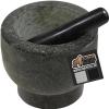 imageGORILLA GRIP Heavy Duty Mortar and Pestle Set with Slip Resistant Base 2 Cup 100 Granite Stone Molcajete Guacamole Bowl Grind Seeds Spices Crush Garlic Kitchen Muddler for Fresh Herbs GrayPolished Black