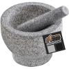 imageGORILLA GRIP Heavy Duty Mortar and Pestle Set with Slip Resistant Base 2 Cup 100 Granite Stone Molcajete Guacamole Bowl Grind Seeds Spices Crush Garlic Kitchen Muddler for Fresh Herbs GrayUnpolished Gray