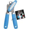 imageGORILLA GRIP Heavy Duty Stainless Steel Smooth Edge Manual Can Opener and Bottle Openers Soft Comfortable Handle Oversized Handheld Turn Knob US Designed Multifunctional Kitchen Tool WhiteAqua