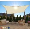 imageGORILLA GRIP Heavy Duty Sun Shade UV Protection Fade Tear and Rust Resistant Rectangle Sunshade Canopy Curved Edges Blocks Sunlight Breathable Sail Outdoor Patio Lawn Garden 10x13 FT SandButter Cream