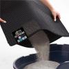 imageGORILLA GRIP Honeycomb Cat Litter Box Mat Two Layer Trapping Waste Mats Soft On Paws Litter Box Supplies and Essentials for Indoor Cats Traps Excess Water Resistant for Floors 30x24 GrayBlack