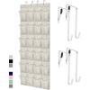 imageGORILLA GRIP Over the Door Shoe Organizer 24 Large Breathable Mesh Pockets Space Saving Hanging Storage Holder Closet Rack Hanger Holds Up to 40 lbs Hangs on Closets for Shoes Accessories LinenLinen