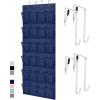 imageGORILLA GRIP Over the Door Shoe Organizer 24 Large Breathable Mesh Pockets Space Saving Hanging Storage Holder Closet Rack Hanger Holds Up to 40 lbs Hangs on Closets for Shoes Accessories LinenNavy