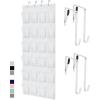 imageGORILLA GRIP Over the Door Shoe Organizer 24 Large Breathable Mesh Pockets Space Saving Hanging Storage Holder Closet Rack Hanger Holds Up to 40 lbs Hangs on Closets for Shoes Accessories LinenWhite
