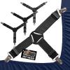 imageGORILLA GRIP Patent Pending Bed Sheet Holders Adjustable Elastic Fasteners with Metal Clips Keep in Place Fitted Bedding Straps Firm Tight Suspenders for Mattress US Designed 4 Pack WhiteBlack