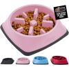 imageGORILLA GRIP Patent Pending Slow Feeder Dog Bowls Interactive Puzzle Toy for Dogs and Cats Food Training Keeps Pets Busy and Prevents Puppy Overeating All Breeds 100 BPA Free 1 Cup GrayPink