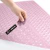 imageGORILLA GRIP Patented Bath Tub Shower Mat Machine Washable Bathtub Floor Liner Mats Suction Cups and Drain Holes to Keep Tubs Clean Soft on Feet Bathroom Essentials 35x16 Inch ClearLight Pink Translucent