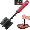 imageGORILLA GRIP Patented Heat Resistant Meat Chopper Soft Handle Nonstick Hamburger Smasher Break Apart Food Safe on All Cookware Ground Beef Grinder Non Scratch Potato Masher Kitchen Tool BlackRed