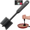 imageGORILLA GRIP Patented Heat Resistant Meat Chopper Soft Handle Nonstick Hamburger Smasher Break Apart Food Safe on All Cookware Ground Beef Grinder Non Scratch Potato Masher Kitchen Tool BlackBlack