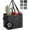 imageGORILLA GRIP Reusable Grocery Bags Tear Resistant Heavy Duty Shopping Bag Strong Handles Grip Feet Easily Carry GroceriesBlack