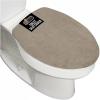 imageGORILLA GRIP Soft Chenille Bathroom Toilet Lid Cover Machine Washable Seat Covers 195x185 Stays in Place Rubber Backing Fits Most Round Elongated and Oblong Lids Accessories Decor GrayTaupe