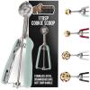 imageGORILLA GRIP Stainless Steel Multipurpose BPAFree Spring Scoop 2 TBSP Melon Ballers Cookie Dough Scoops Perfect Portion Sizes Easy Squeeze and Clean Release Scooper Size 40 WhiteMint
