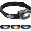 imageGORILLA GRIP Ultra Bright High Lumens LED Head Lamp 7 Light Modes Water Resistant IPX4 Headlamp Adjustable Headband Battery Powered Outdoor Running Camping Forehead Flashlight Lamps 1 Pack BlackBlack