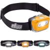 imageGORILLA GRIP Ultra Bright High Lumens LED Head Lamp 7 Light Modes Water Resistant IPX4 Headlamp Adjustable Headband Battery Powered Outdoor Running Camping Forehead Flashlight Lamps 1 Pack BlackOrange