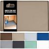 imageGORILLA GRIP Waterproof Silicone Under Sink Mat with Raised Lip for Kitchen and Bathroom Cabinet Shelf Liner Stay in Place Mats Dishwasher Safe Drawer Liner Organizer Tray 19 x 22 in GrayBeige