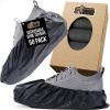 imageGORILLA GUARD Shoe Covers Disposable Pack of 50 25 Pairs Waterproof Ankle Booties Puncture Resistant Accessories for Work Safety Boot Cover for Indoors and Outdoors Secure Universal Fit Black50