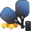 imageGorilla Gear USAPA Approved Pickleball Starter Set Fiberglass Paddles with Bag and Balls Indoor Outdoor Court Use Comfortable Racket Grip Oversized Sweet Spot Pickle Ball Paddle for Men WomenBlue